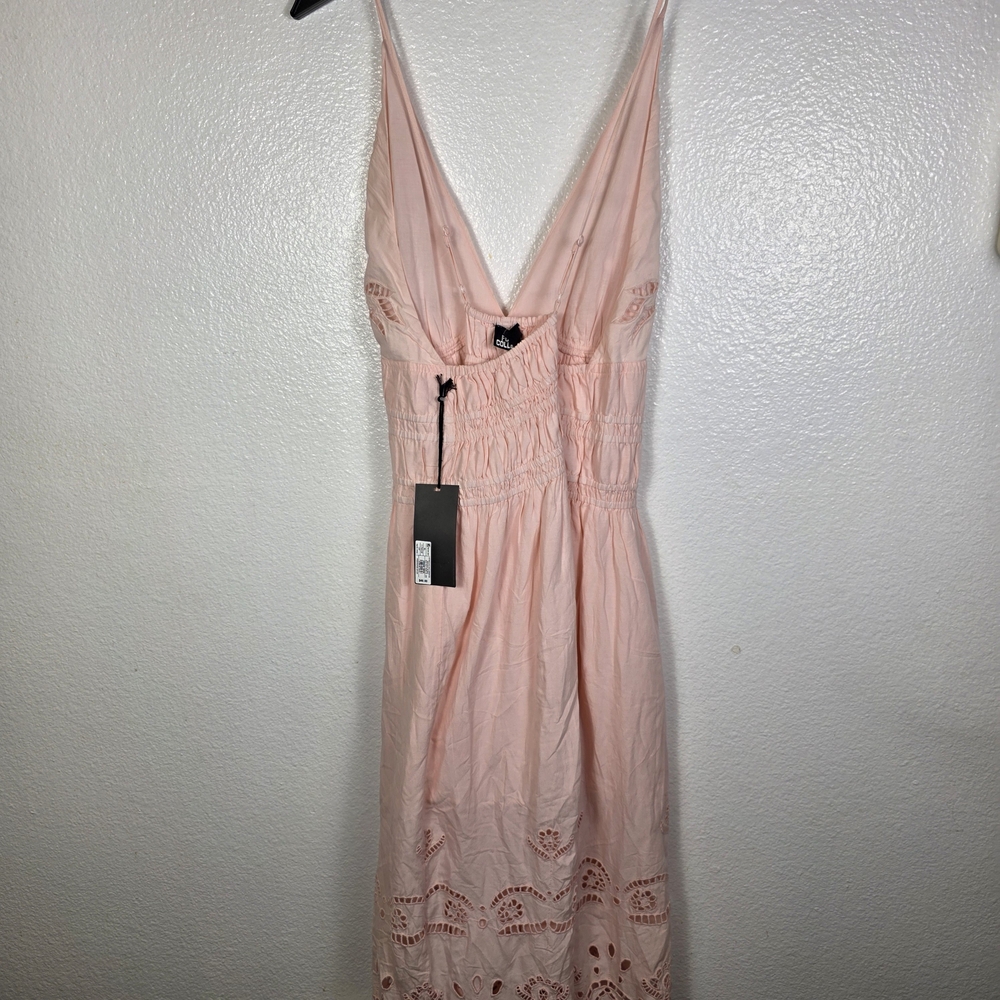 Future Collective Women's Eyelet Maxi A-Line Dress Pink Size XL‎ - Picture 2 of 6